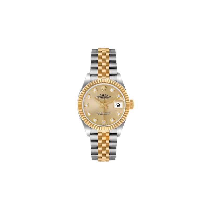 Lady Datejust 28 Champagne Diamond